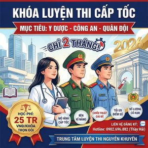 Tuyển sinh khóa luyên thi cấp tốc 2 tháng