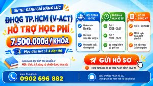 ÔN THI ĐÁNH GIÁ NĂNG LỰC ĐHQG TP.HCM (V-ACT)